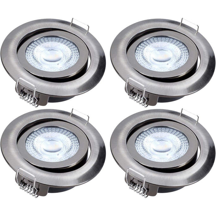 Downlight White CRI 97+ 5W =28W 300lm Warm White no Flicker Flat pivotable with Quick Connector 68 mm Cutout Energy