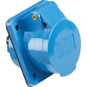 Knightsbridge 240V IP44 16A Angled Surface Mount Socket 2P+E - Blue
