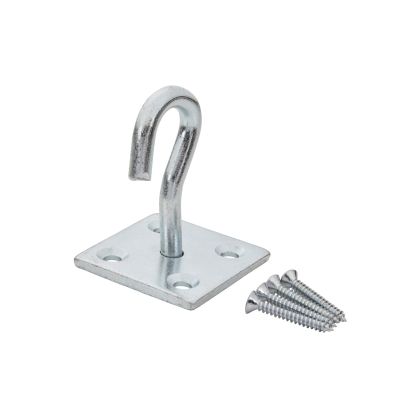Blue Spot Tools Ironmongery 50mm x 50mm Zinc Plated Hook on Plate