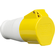 Knightsbridge 110V IP44 16A Plug 2P+E - Yellow