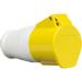 Knightsbridge 110V IP44 16A Connector 2P+E - Yellow