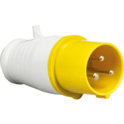 Knightsbridge 110V IP44 16A Connector 2P+E - Yellow
