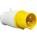Knightsbridge 110V IP44 16A Plug 2P+E - Yellow