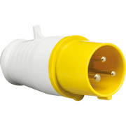 Knightsbridge 110V IP44 16A Angled Surface Mount Socket 2P+E - Yellow