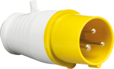 Knightsbridge 110V IP44 16A 2P+E 3 Way Splitter - Yellow