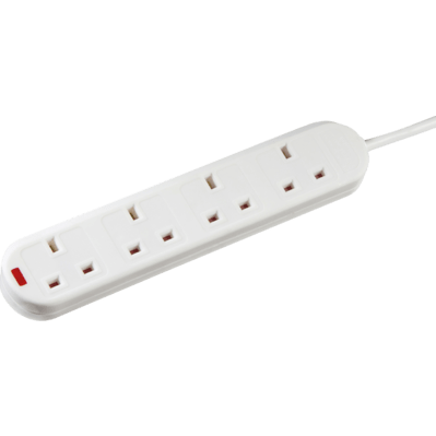 Knightsbridge 6 Gang Protected Extension Lead 13 Amp with Neon 2m