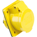 Knightsbridge 110V IP44 16A Angled Surface Mount Socket 2P+E - Yellow