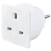 Travel Adaptor UK to European White