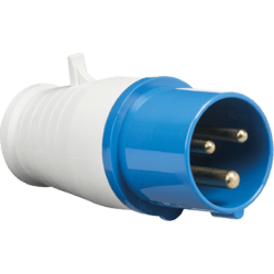 Knightsbridge 240V IP44 16A Plug 2P+E - Blue