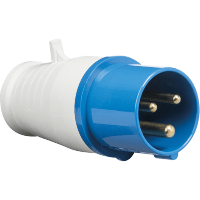 Knightsbridge 240V IP44 16A Angled Surface Mount Socket 2P+E - Blue