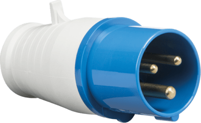 Knightsbridge 240V IP44 16A Connector 2P+E - Blue