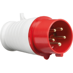 Knightsbridge 415V IP44 16A Plug 3P+N+E - Red