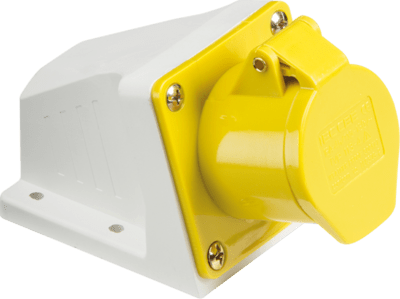 Knightsbridge 110V IP44 16A 2P+E 3 Way Splitter - Yellow