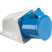 Knightsbridge 240V IP44 32A Connector 2P+E - Blue