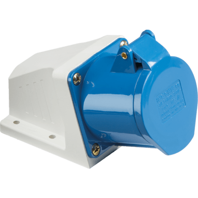 Knightsbridge 240V IP44 32A Connector 2P+E - Blue