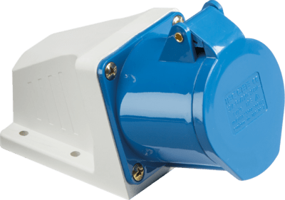 Knightsbridge 240V IP44 16A Connector 2P+E - Blue