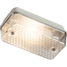 Knightsbridge IP44 E27 Bricklight with Plain and Louvred Black Cover