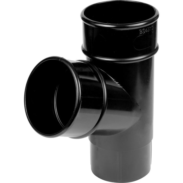 HALFROUND BLACK DOWNPIPE 112d TEE