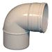 Aquaflow 110mm 90 Degree Single Socket Knuckle Bend Grey Soil Pipe PVC-U