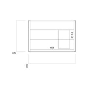 Muro 500 Wall Cabinet & Basin Gloss Grey no tap included
