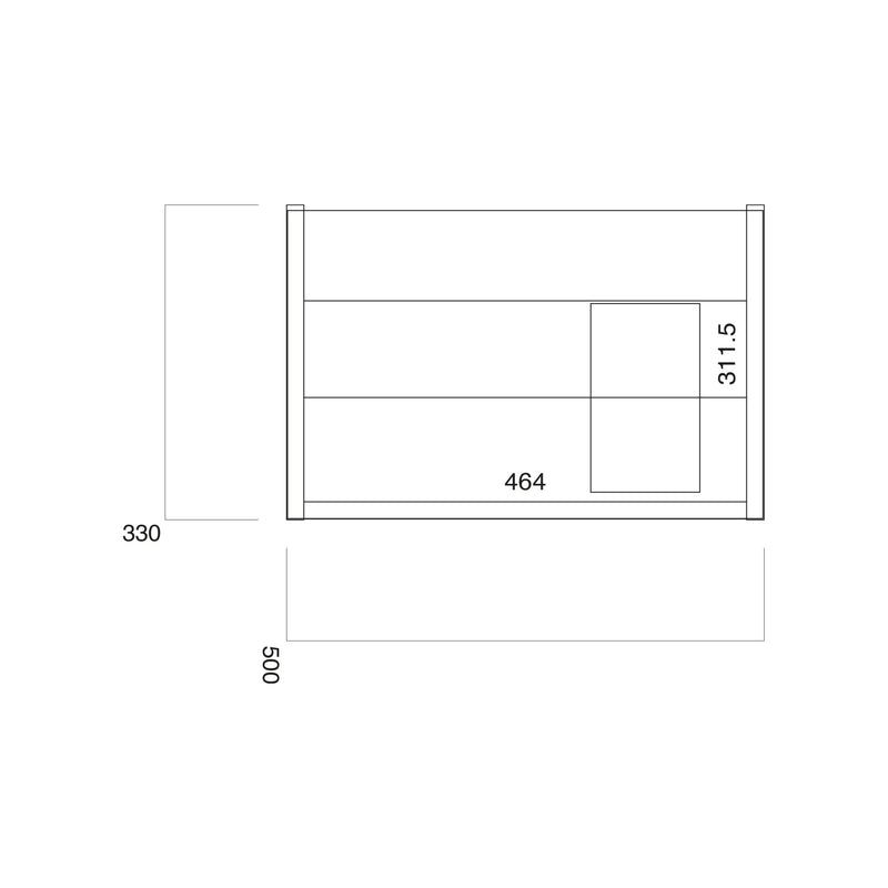 Muro 500 Wall Cabinet & Basin Gloss Grey no tap included