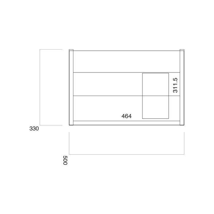 Muro 500 Wall Cabinet & Basin Gloss Grey no tap included