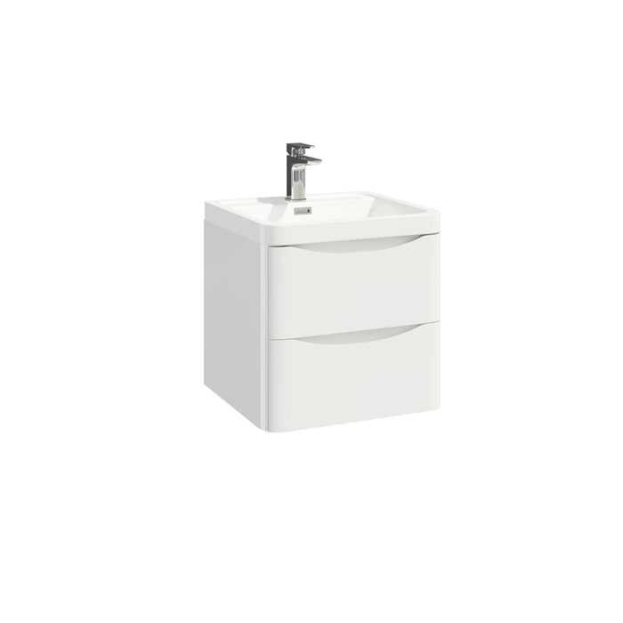 Bella 500 Floor Cabinet & Basin Gloss White no tap included