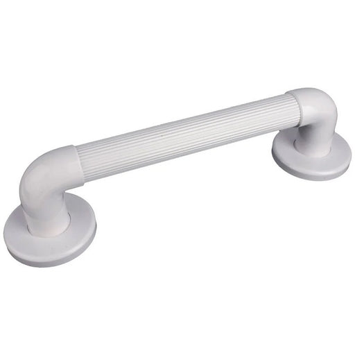 Euroshowers Plastic Fluted Grab Rail White 18" / 45cm