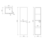 SCUDO Bella Tall Boy Cabinet - 150cm H x 40cm W x 33.8cm D