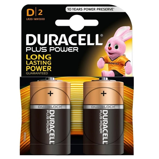 DURACELL Plus Batterry D 1.5V X2