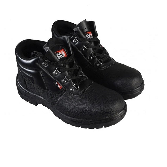 Scan 4 D-Ring Chukka Black Safety Boots UK 7 Euro 41