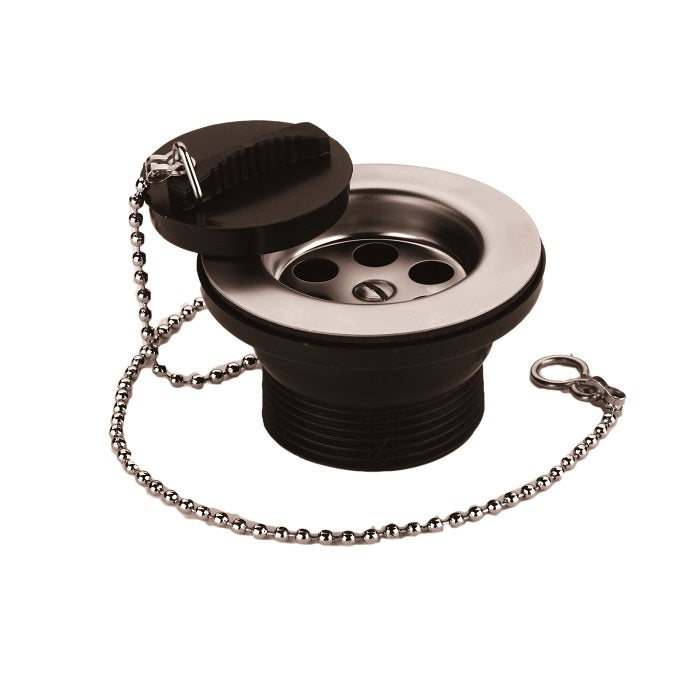 Embrass Peerless Basin Waste Centre Screw Fixing 1.1/4" with chain CP