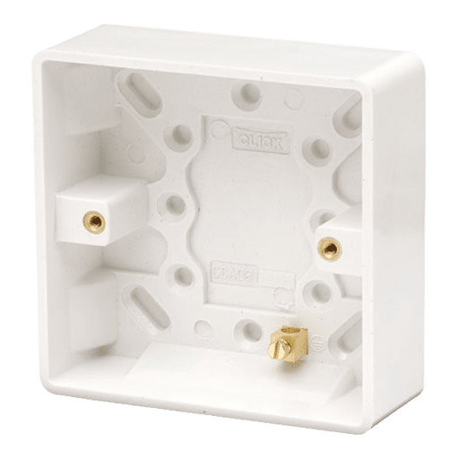 CLICK 1G 25mm PATTRESS BOX - CMA081 UK