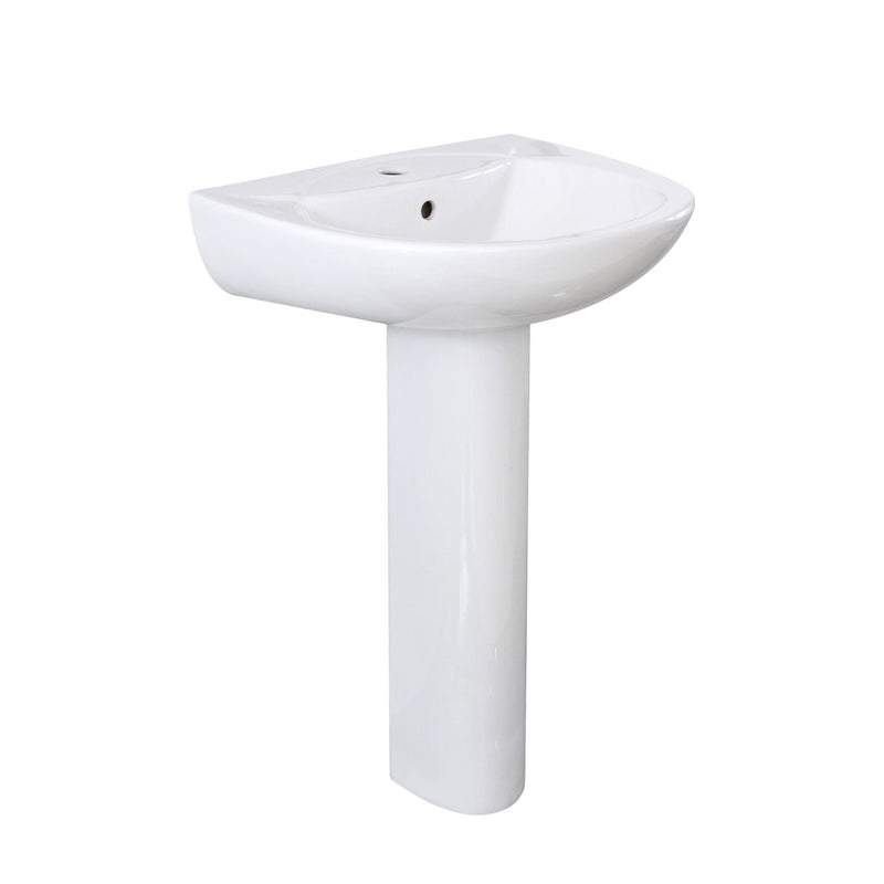 Pronto Complete Basin & Pedestal — White Ceramic, Collection Only, SPECIAL OFFER