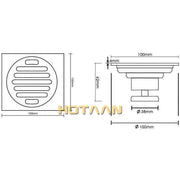 10cm Chrome Floor Shower Drainer