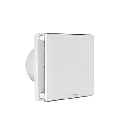 Airmaster 4" Removable Front Panel Extractor Fan with LED Timer Glass UK
