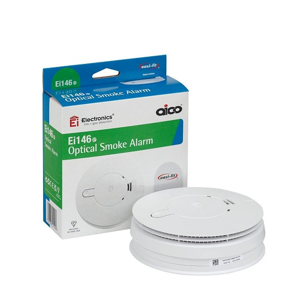 Aico Ei146e Optical Smoke Alarm, 85dB, 230V