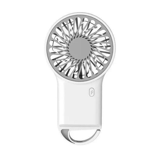 Handheld Small Fan Mini Portable Hook White