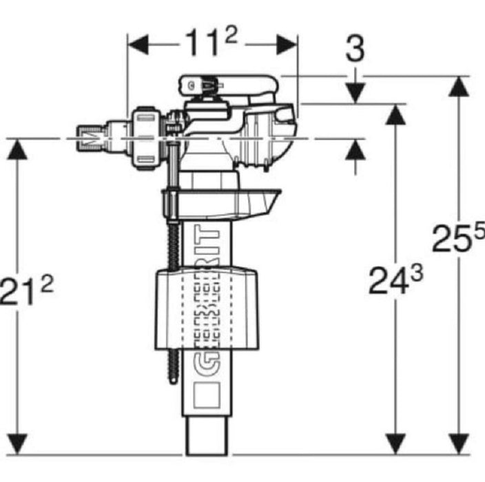 Geberit 244.595.00.1 Fill Valve Type 380AG 3/8"