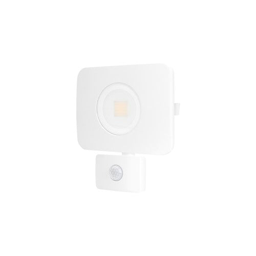 Integral LED PIR Compact Tough Floodlight 30W Warm White, White Body