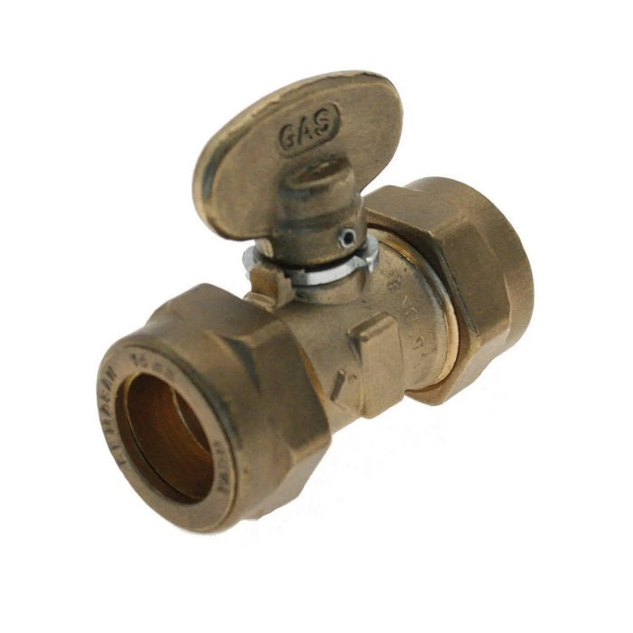 8MM ISOGAS COCK - BRASS