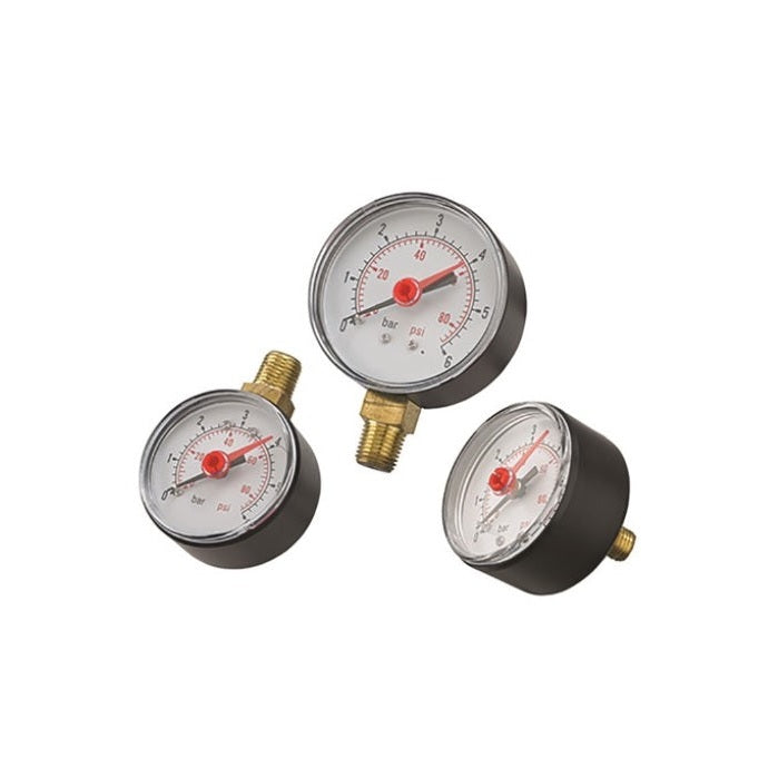 KeyPlumb RWC - Pressure Gauge - 63mm Dial - 0-10 Bar - 1/4" MBSP