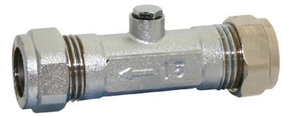 GENBRA 15mm Double Check Valve DZR Chrome Plated