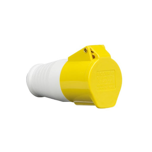 Knightsbridge 110V IP44 16A Connector 2P+E - Yellow