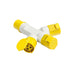 Knightsbridge 110V IP44 16A 2P+E 3 Way Splitter - Yellow