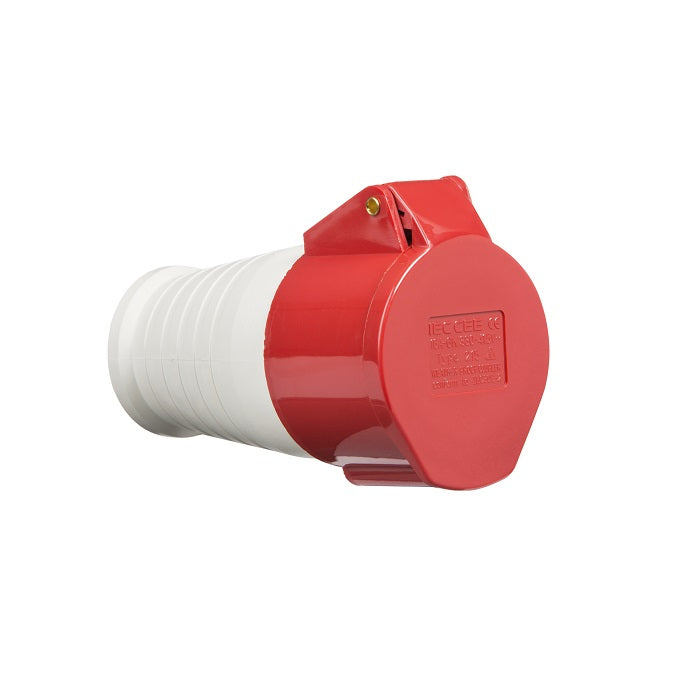 Knightsbridge 415V IP44 16A Connector 3P+N+E - Red