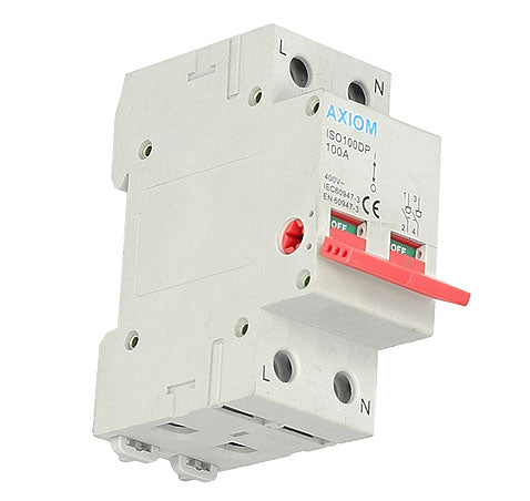 Axiom 100A Double Pole Isolator Switch