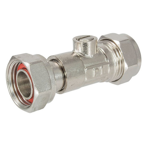 Embrass Peerless Service Valve Straight CP 15mm x 1/2"