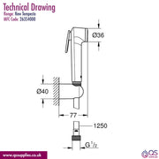 Grohe Tempesta-F Trigger Spray 30 Wall Holder Set 1 Spray UK