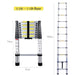 Telescopic Ladder Multi Purpose Loft Ladder, 3.2m 10.5ft Aluminium Extendable Ladder Foldable Ladder